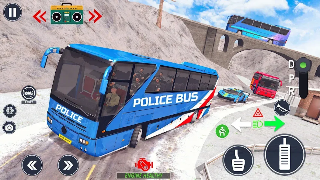 Police Bus Simulator Bus Games  [МОД Бесконечные деньги] Screenshot 5