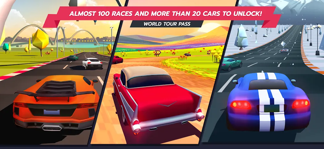 Horizon Chase – Arcade Racing (Хорайзон Чейс)  [МОД Бесконечные монеты] Screenshot 2