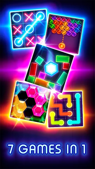 Tic Tac Toe Glow: 2 Players  [МОД Много денег] Screenshot 3