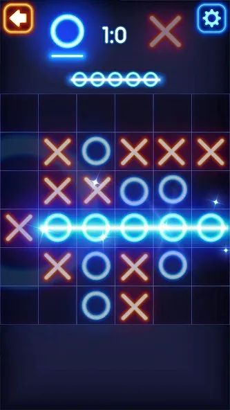 Tic Tac Toe Glow: 2 Players  [МОД Много денег] Screenshot 4