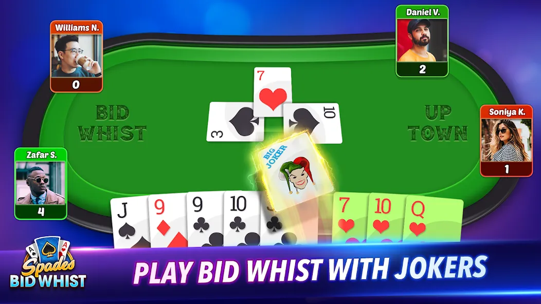 Spades: Bid Whist Classic Game (Бид Вист Классик)  [МОД Unlocked] Screenshot 4