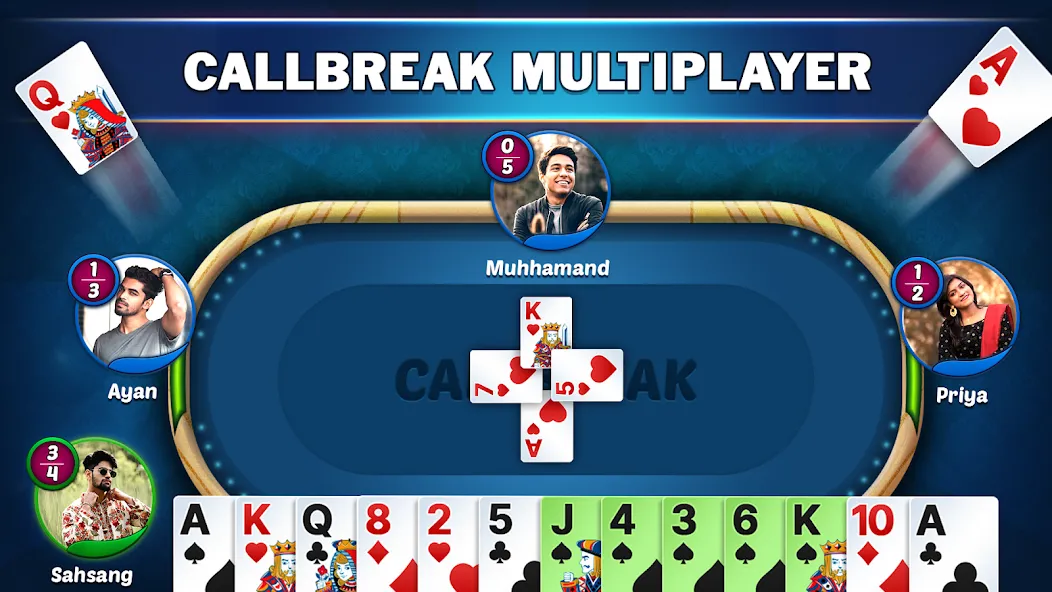 Callbreak Star - Card Game (Коллбрик Стар)  [МОД Много денег] Screenshot 1