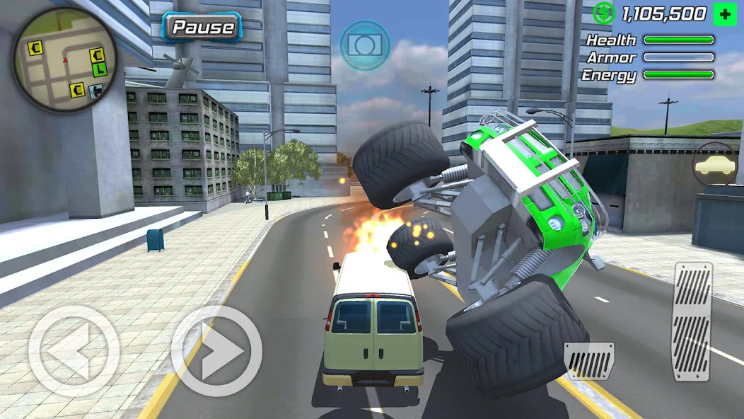 Rope Frog Ninja Hero Car Vegas (Роуп Фрог Ниндзя Герой Кар Вегас)  [МОД Много монет] Screenshot 3