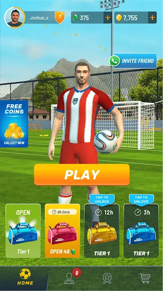 Football World - Real People (Футбол Ворлд)  [МОД Бесконечные деньги] Screenshot 1