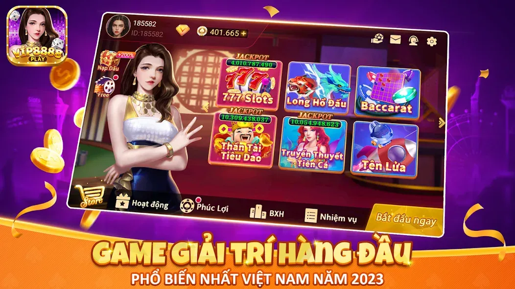 VIP8888 Play - Sòng Bạc ONLINE (ВИП8888 Плей)  [МОД Бесконечные монеты] Screenshot 1