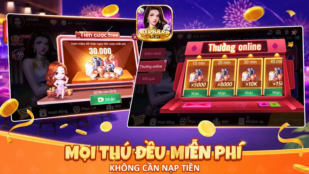 VIP8888 Play - Sòng Bạc ONLINE (ВИП8888 Плей)  [МОД Бесконечные монеты] Screenshot 2