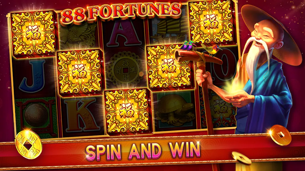 88 Fortunes Casino Slot Games (Форчунс)  [МОД Бесконечные монеты] Screenshot 1