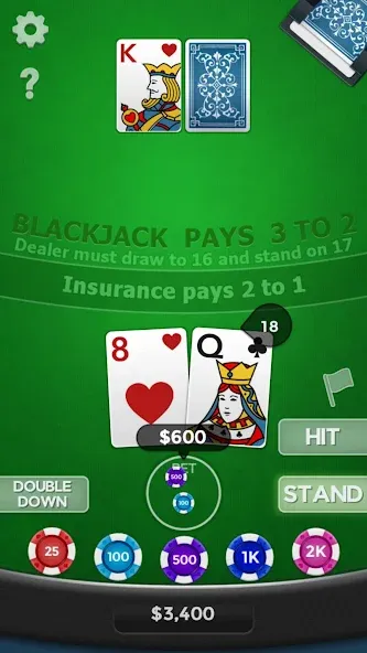 Blackjack 21  [МОД Unlocked] Screenshot 2