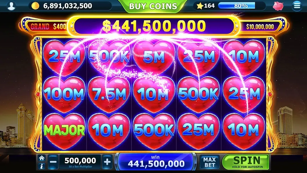 Slots of Vegas (Слоты Вегаса)  [МОД Бесконечные монеты] Screenshot 2