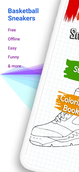 Basketball Shoes Coloring Book (Раскраска кроссовок для баскетбола)  [МОД Unlimited Money] Screenshot 1