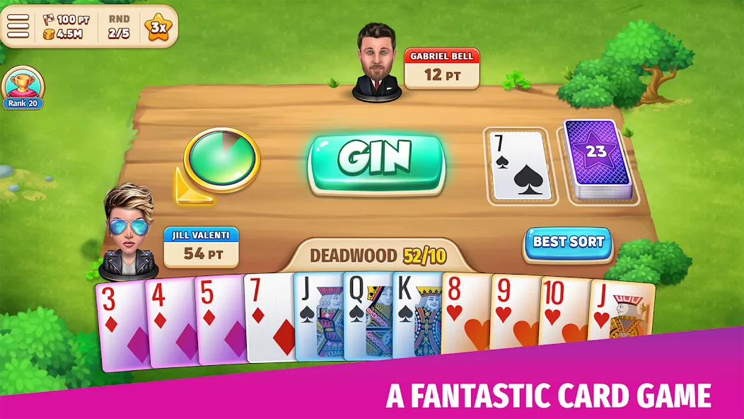 Gin Rummy Stars - Card Game (Джин Рамми Старс)  [МОД Menu] Screenshot 1