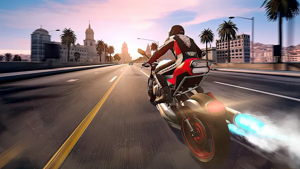 Traffic Bike Driving Simulator (Трафик Байк Драйвинг Симулятор)  [МОД Бесконечные деньги] Screenshot 1