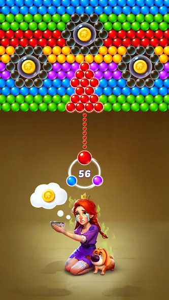 Bubble Shooter Kingdom  [МОД Mega Pack] Screenshot 1