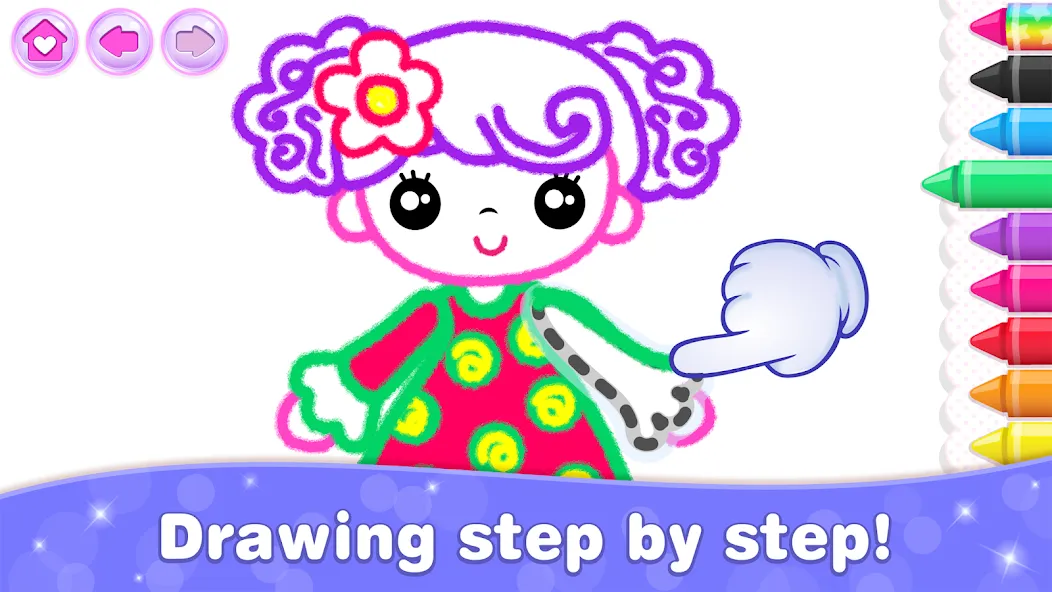 Bini Game Drawing for kids app (Бини)  [МОД Много денег] Screenshot 3