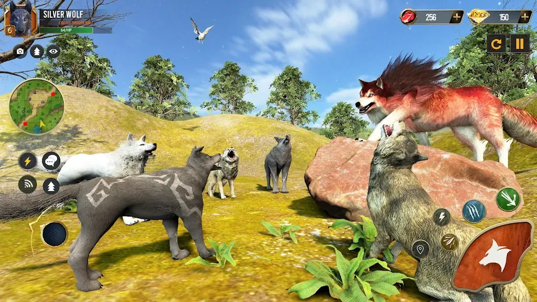 Wild Wolf Simulator Wolf Games  [МОД Mega Pack] Screenshot 1