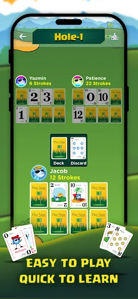 Play Nine: Golf Card Game (Плей Найн)  [МОД Все открыто] Screenshot 2