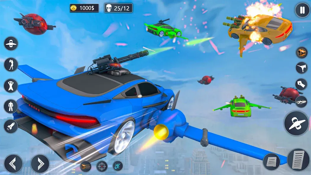 Flying Car Robot Game Car Game  [МОД Бесконечные монеты] Screenshot 5