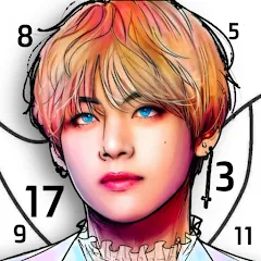 Скачать взлом Kpop Paint by Numbers BT21  [МОД Много монет] - полная версия apk на Андроид