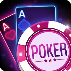 Взломанная Poker Texas Holdem (Покер Техасский Холдем)  [МОД Unlimited Money] - последняя версия apk на Андроид