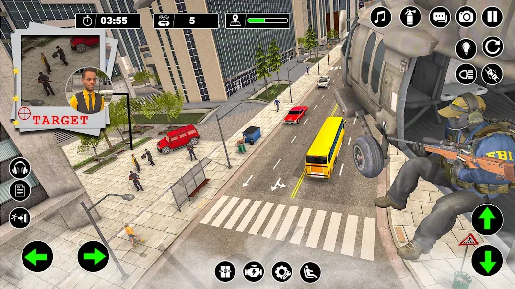 Police Helicopter Chase Game  [МОД Бесконечные монеты] Screenshot 2