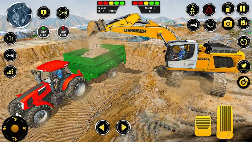 Construction Machine Real JCB  [МОД Много монет] Screenshot 1