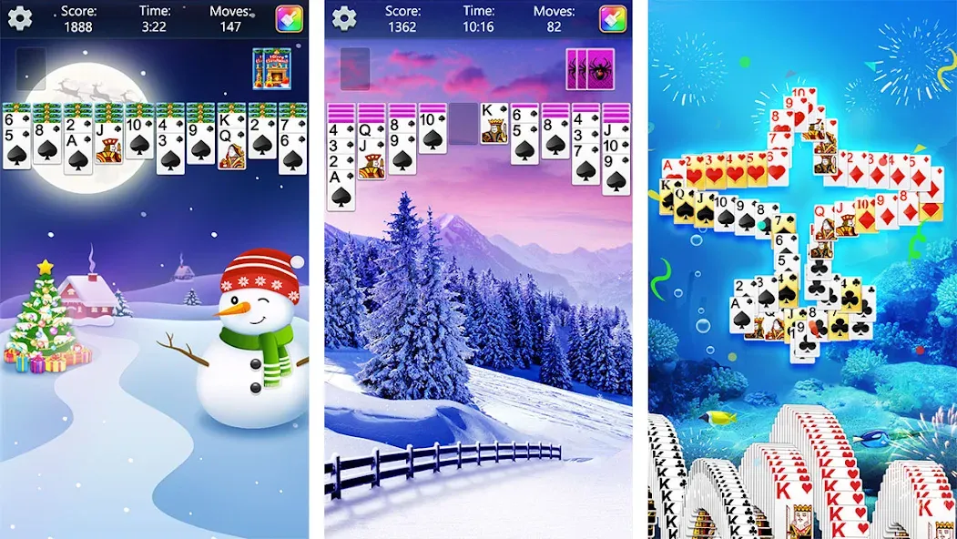 Spider Solitaire Fun (Спайдер Солитер Фан)  [МОД Все открыто] Screenshot 2