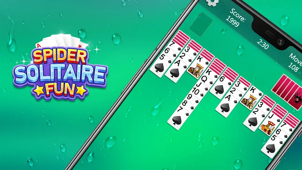 Spider Solitaire Fun (Спайдер Солитер Фан)  [МОД Все открыто] Screenshot 3