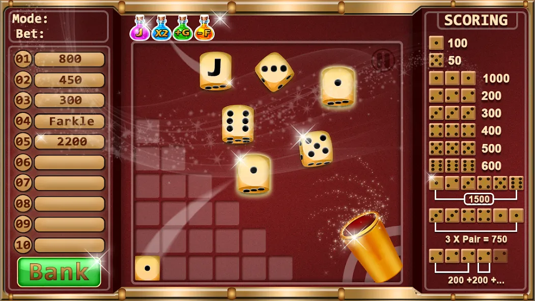 Farkle - Dice Game (Фаркл)  [МОД Unlimited Money] Screenshot 2