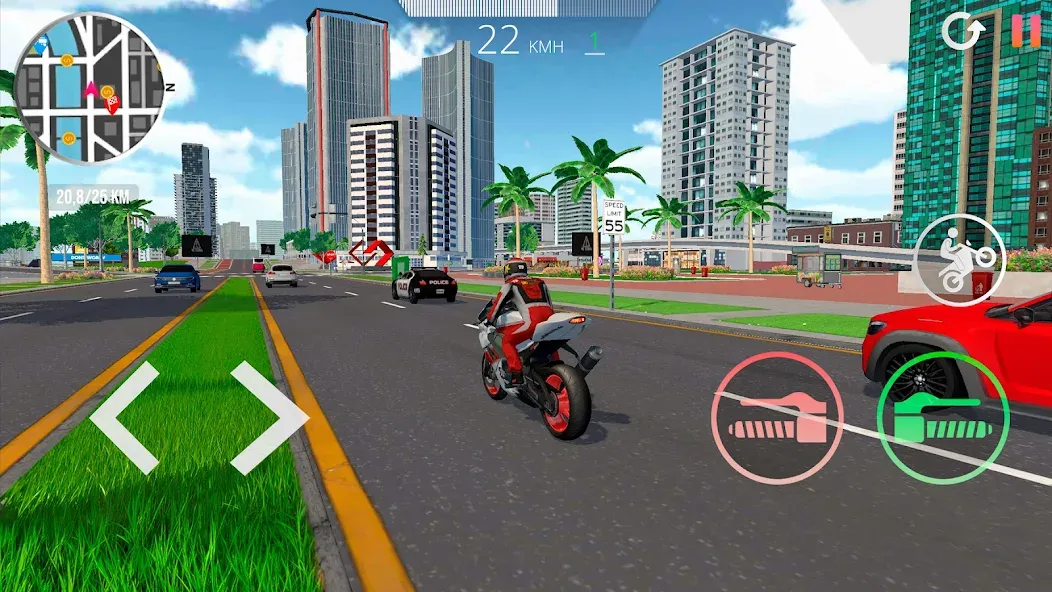 Motorcycle Real Simulator (Мотоцикл Реальный Симулятор)  [МОД Unlocked] Screenshot 4