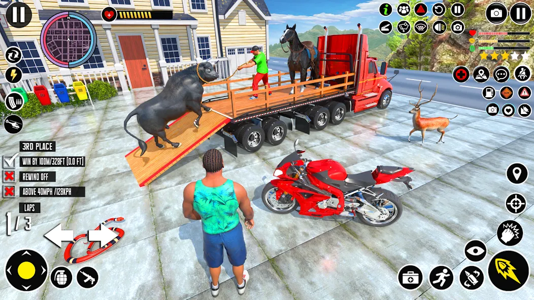 Animal Transport Truck Game 3D (Игра Грузовик для перевозки животных)  [МОД Unlocked] Screenshot 1