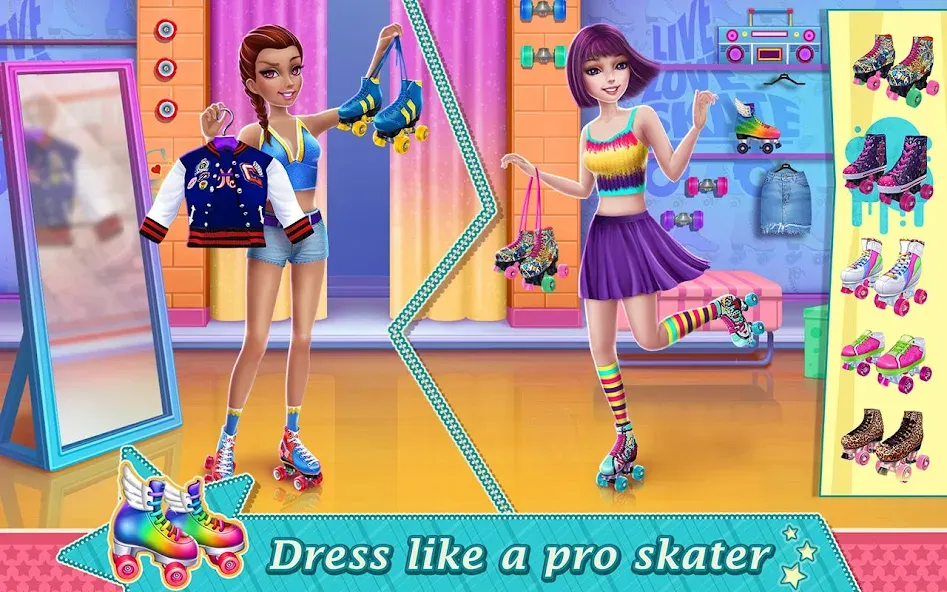 Roller Skating Girls  [МОД Mega Pack] Screenshot 1