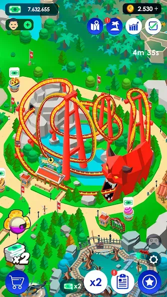 Idle Theme Park Tycoon (Айдел Тем Парк Тайкун)  [МОД Много монет] Screenshot 5