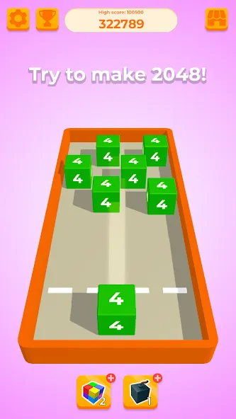 Chain Cube 2048: 3D merge game (Чейн Куб)  [МОД Бесконечные монеты] Screenshot 4