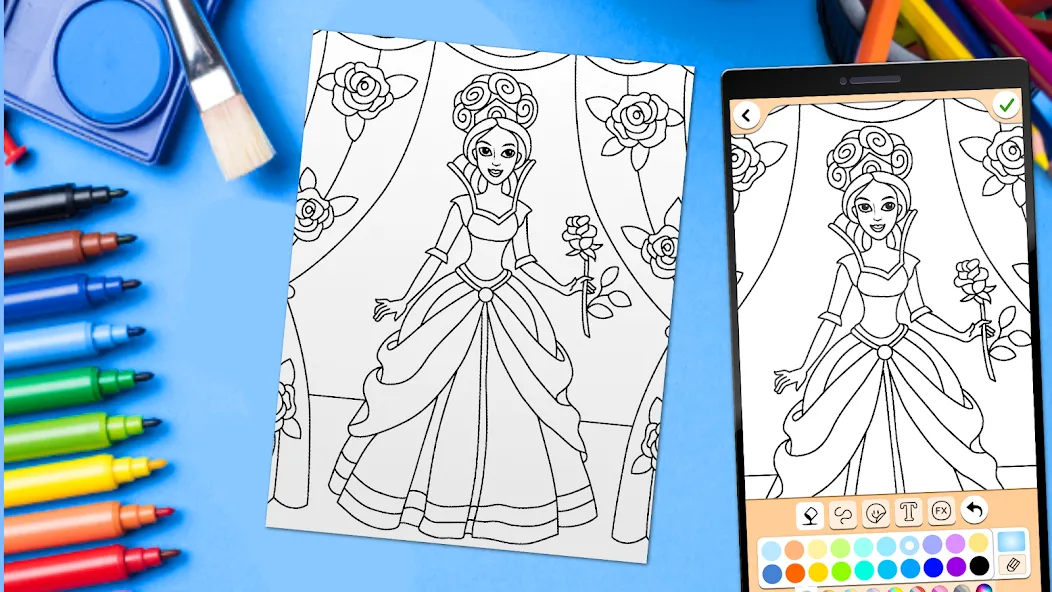 Coloring for girls and women  [МОД Меню] Screenshot 5