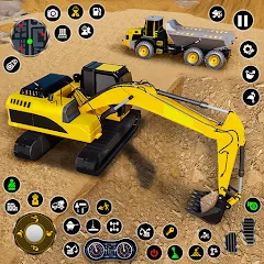 Скачать взломанную Construction Dump Truck Game (Конструкционный симулятор самосвала)  [МОД Все открыто] - полная версия apk на Андроид