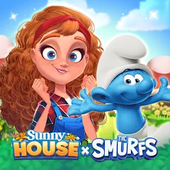 Скачать взломанную Merge Manor x The Smurf Collab (Мердж Манор)  [МОД Много денег] - последняя версия apk на Андроид