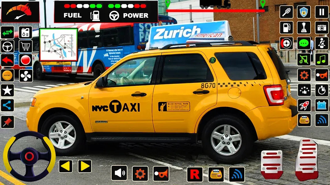 US Taxi Game 2023-Taxi Driver  [МОД Меню] Screenshot 5