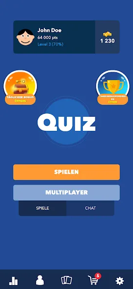 Super Quiz - Wissens Deutsch (упер квиз)  [МОД Много монет] Screenshot 1