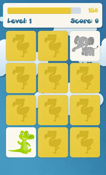 Animals memory game for kids  [МОД Бесконечные монеты] Screenshot 3