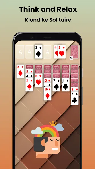 Klondike Solitaire Offline  [МОД Бесконечные деньги] Screenshot 1