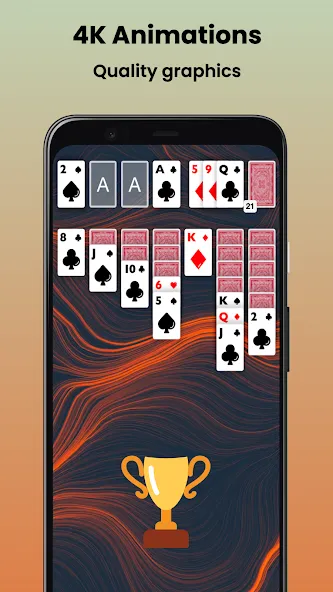 Klondike Solitaire Offline  [МОД Бесконечные деньги] Screenshot 4