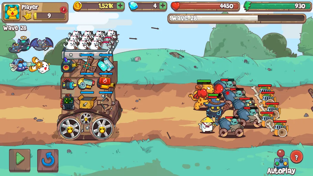 CatnRobot Idle TD: Battle Cat (КэтТауэр Айдл ТД)  [МОД Много монет] Screenshot 5