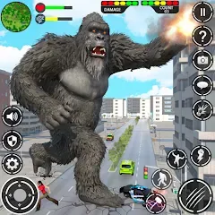 Взлом Giant Gorilla Bigfoot Monster (Энгри Горилла)  [МОД Mega Pack] - последняя версия apk на Андроид