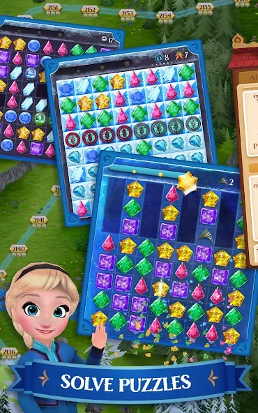 Disney Frozen Free Fall Games  [МОД Unlimited Money] Screenshot 1