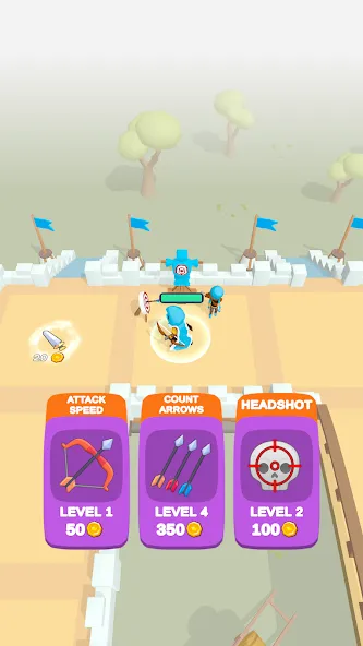 Wild Archer: Castle Defense (Ланд Инвейдер)  [МОД Бесконечные деньги] Screenshot 3