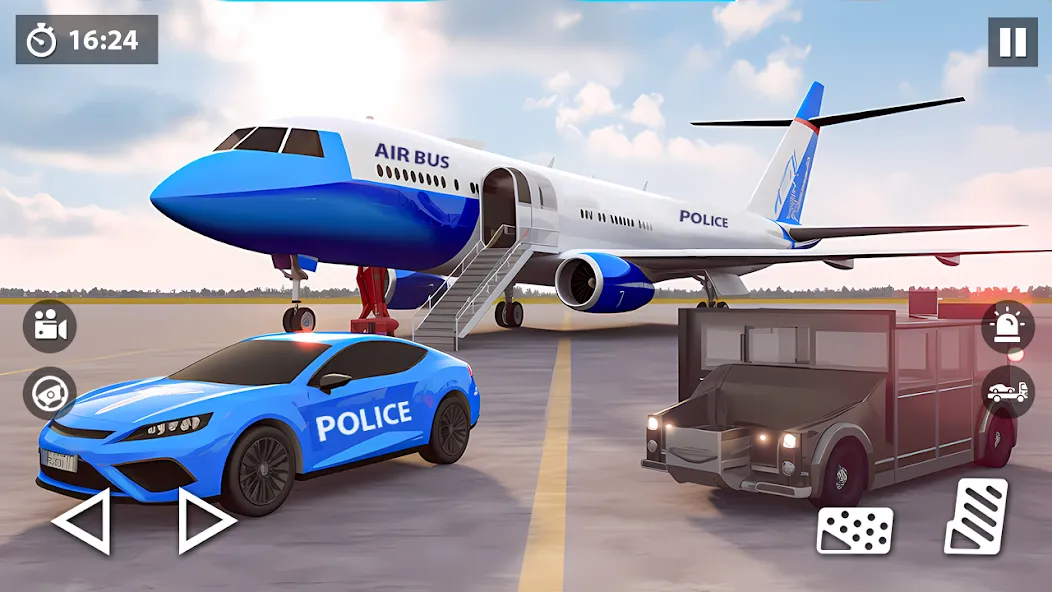 US Police Car Transporter Game (Полицейский транспорт игры)  [МОД Unlimited Money] Screenshot 2