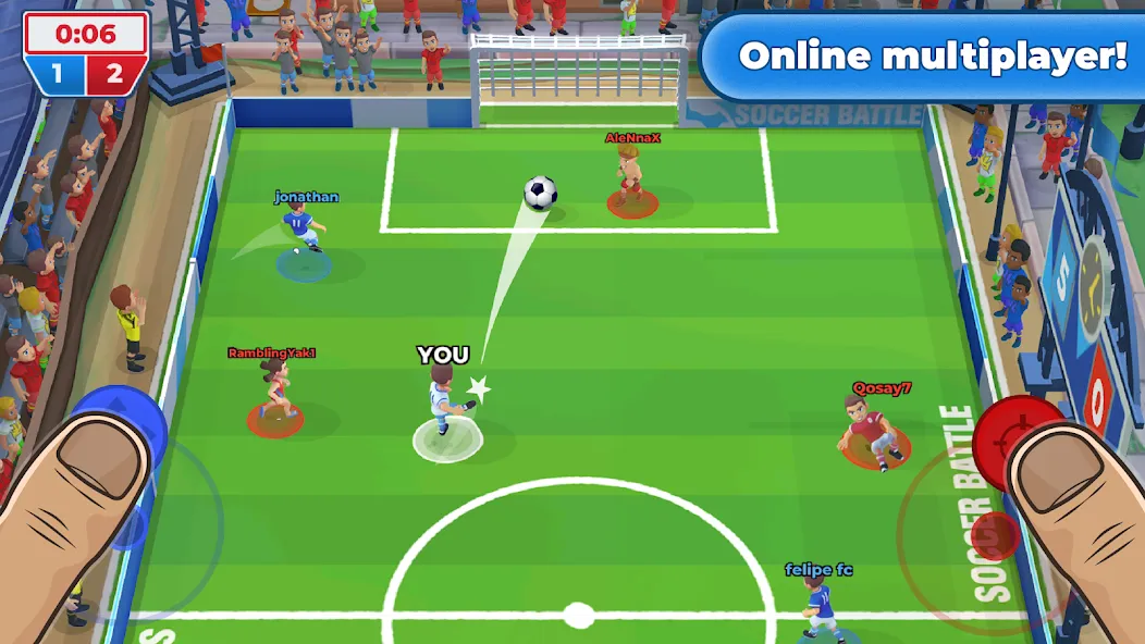 Soccer Battle -  PvP Football  [МОД Много монет] Screenshot 4