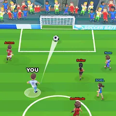 Взломанная Soccer Battle -  PvP Football  [МОД Много монет] - полная версия apk на Андроид