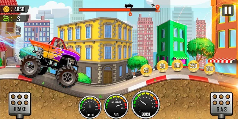 Racing the Hill  [МОД Unlimited Money] Screenshot 1