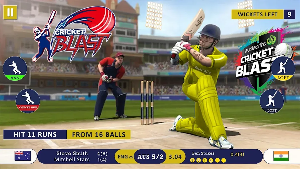 World Cricket Games Offline  [МОД Бесконечные деньги] Screenshot 1